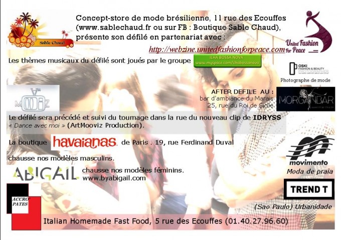 Flyer défilé (verso)
