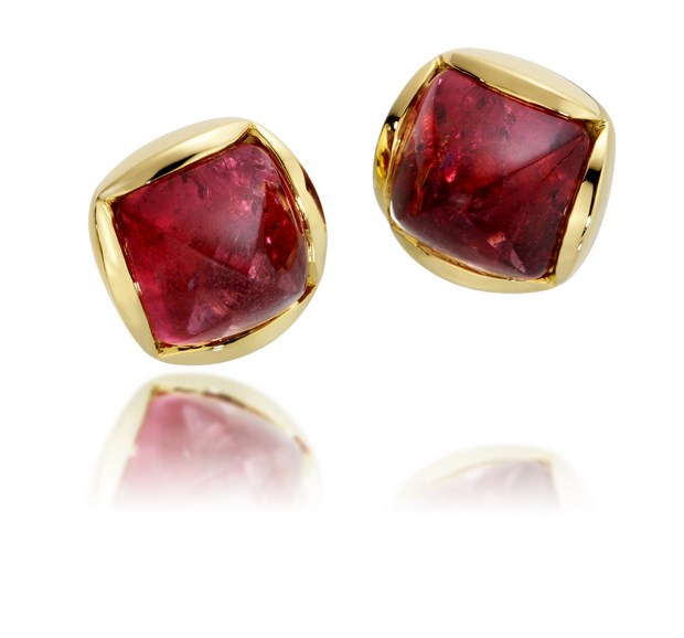 IN Fine BO_divines gourmandises or jaune et tourmaline rubellite cabochons pans russes (Copier)