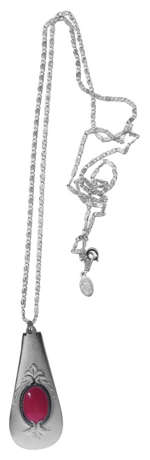 pendentif Joséphine palladium fushia 110€