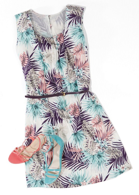 robe imprimée avec ceinture et chaussures (1) (Copier)