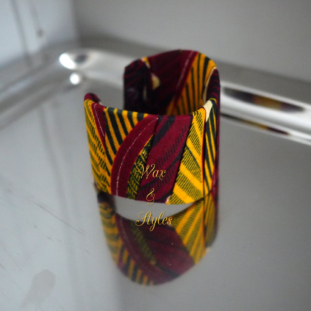 bracelet jaune moutarde zig zag