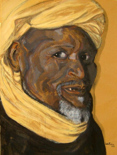 Messeoud acrylic on kraft 62cmX46cm