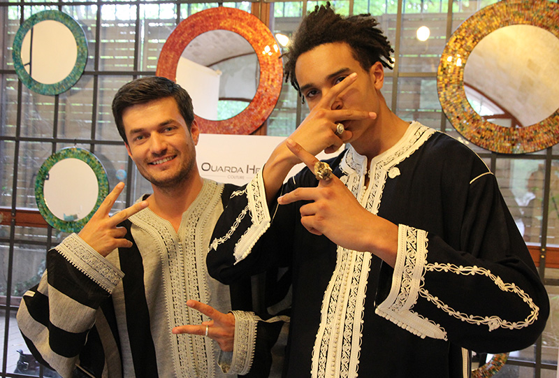 les UFFP male models portent Naima Abed créations Maroc. Caravane Fashion for Freedom UFFP Ithemba au Viaduc des Arts photo Diane Cazelles UFFP productions