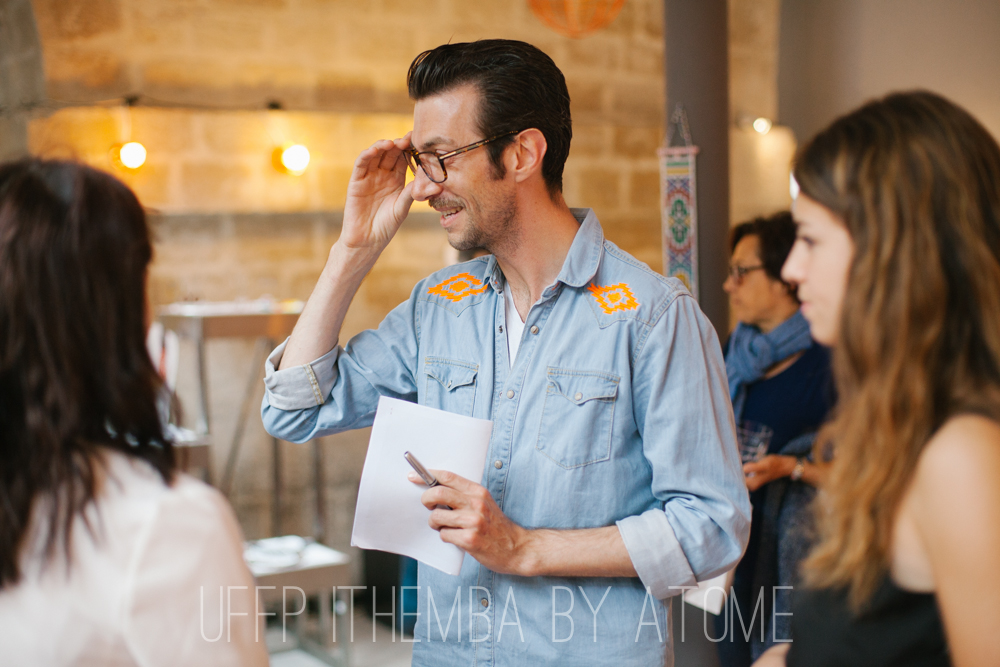 Poulain & Proust avec Fabrice Briot et Fanny Pelluchon en back up avec Rachel Agboyibo pour la presse