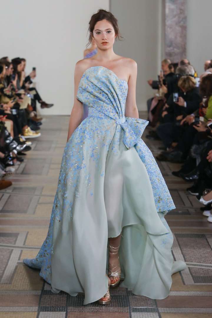 Runway look from the Georges Chakra Fashion Show Couture Collection Spring Summer 2020 in Paris