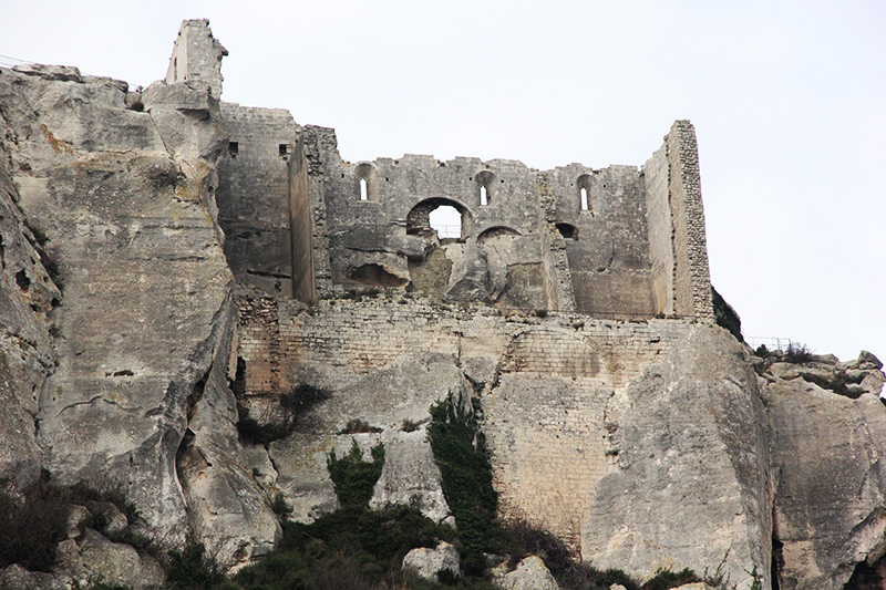 Citadelle et Chateau surplombant. Baux de Provence