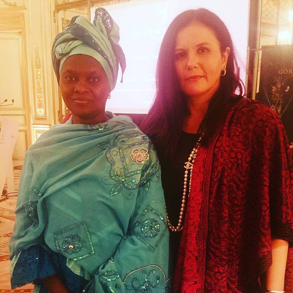Fatimata Mbaye lauréate du Prix Goralska et Fériel Berraies Guigny Pdte de United Fashion for Peace.Prix de l'Action Féminine 2015 de l'Union des Femmes Africaines Bruxelles 